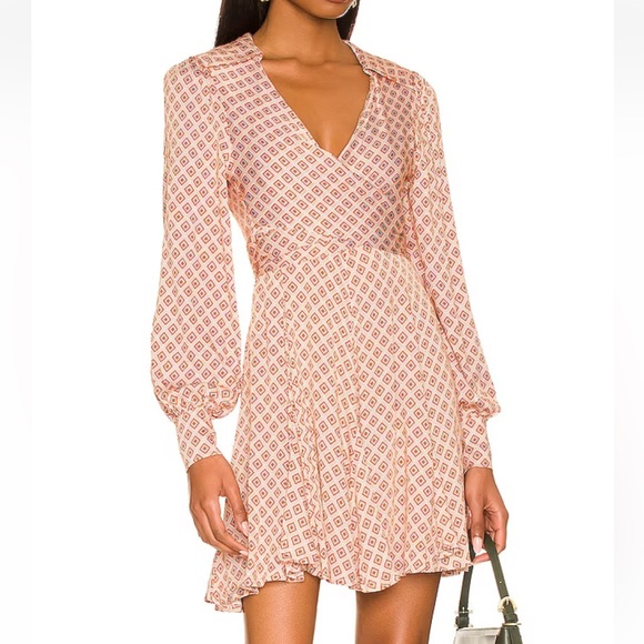 Free People It Takes Two Open Back Long Sleeve Mini Dress In Ivory. NWT! Sz M - Picture 2 of 10